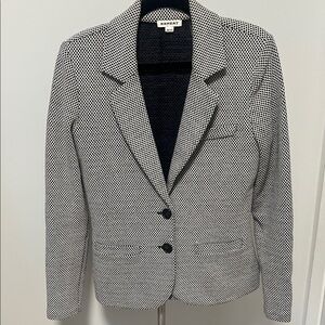 Repeat-Black & White Patterned Women's Blazer